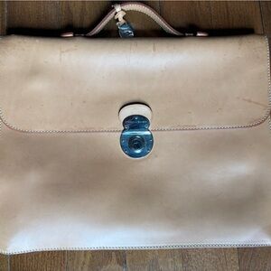 Dooney & Bourke Leather Briefcase - Natural Tan